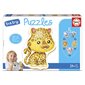 Casse-tête Educa - 5 Baby Puzzles - Animaux sauvages