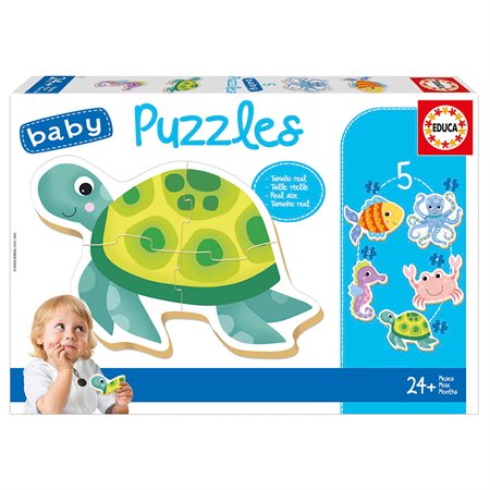 Casse-tête Educa - 5 Baby Puzzles - Animaux aquatiques