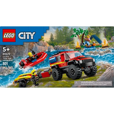 LEGO City - Camion de pompiers 4x4 & bateau de sauvetage