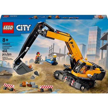 LEGO City - Excavatrice de construction jaune
