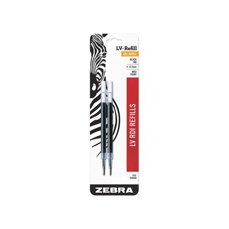 Recharges Zebra LV – Noires – Paquet de 2.