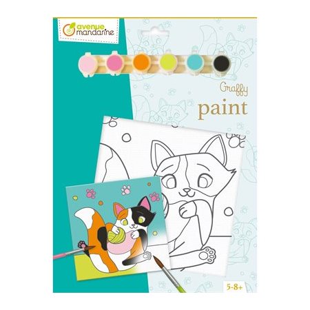 Graffy peinture - Chat - 20 x 20 cm 
