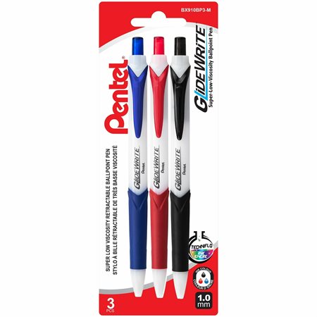 Pentel GlideWrite Pens – 1.0mm – Pack of 3