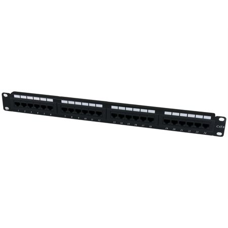 24 PORT 1U RACKMOUNT CAT6 PATCH PANEL