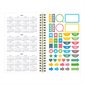 Academic Weekly Planner, 2025-2026 - Bilingual - Pink Marble