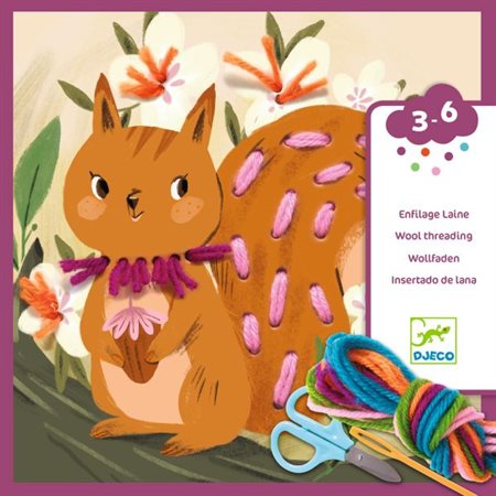 Djeco Enfilage - Petit pas avec du fil