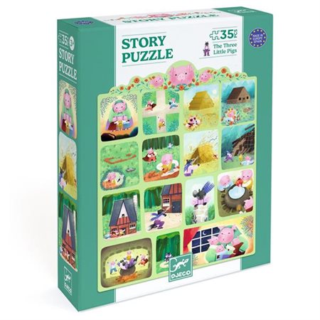 PUZZLE HISTOIRE- 3 PETITS COCHONS 35 PCS