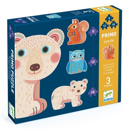 PRIMO PUZZLE DANS LA FOREST 9,12,16 PCS