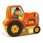 Casse-tête silhouette Djeco - Tracteur - 16 pièces