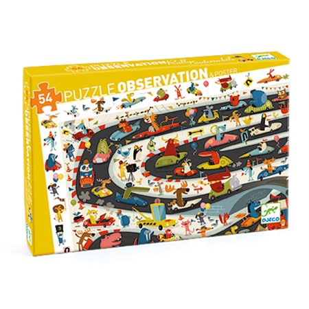 PUZZLE OBSERVATION RALLEY AUTO 54 PCES