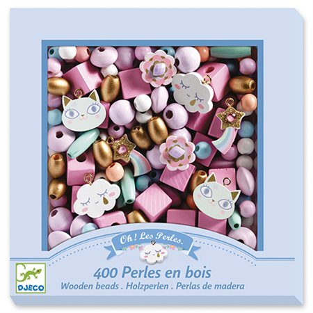 PERLES EN BOIS ARC-EN-CIEL