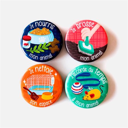 Magnet Set – I Take Care of My Pet – 4 Magnets