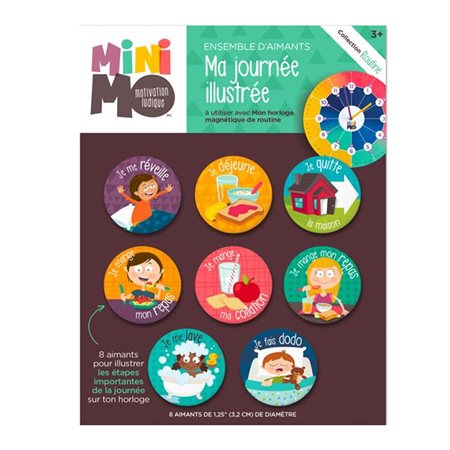 Ensemble d'aimants - Ma journée illustrée