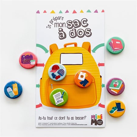 In My Backpack – 8 Magnets with Chart