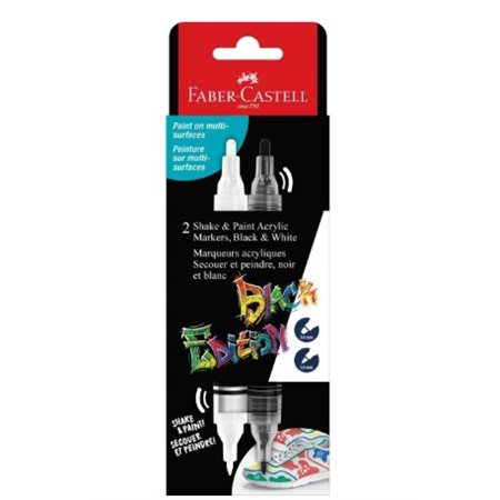 Marqueurs à l'acrylique Faber Castell - Noir et blanc