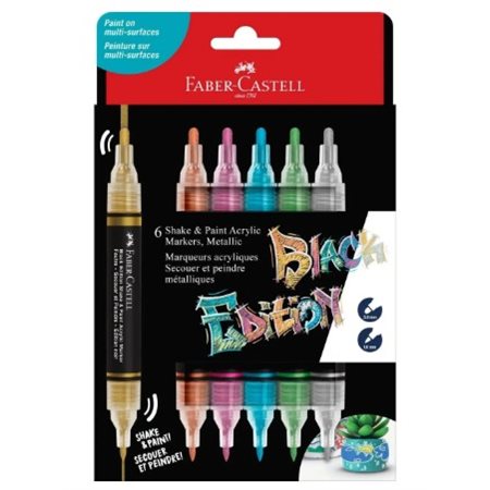 Faber-Castell Acrylic Markers – Assorted Metallic Colors