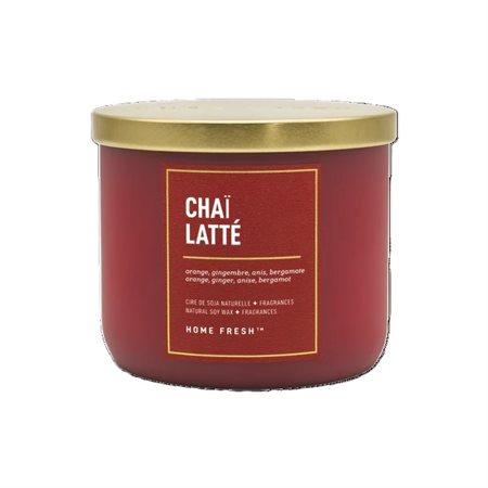 Home Fresh Candle with 3 Wicks - Chai Latte