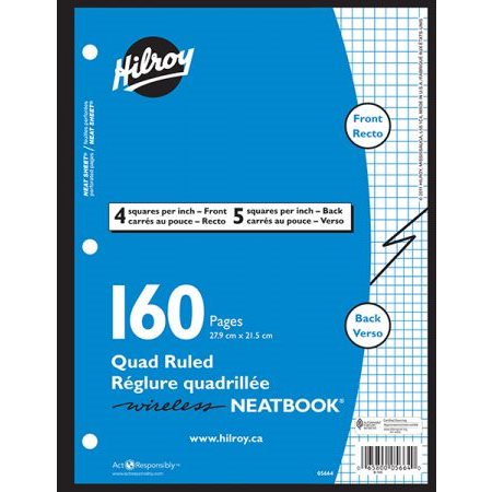 Cahier quadrillé Hilroy - 160 pages - 1 sujet