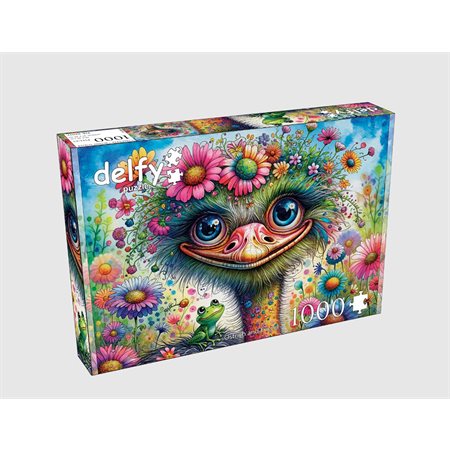 JaCaRou Puzzle - Delfy : Ostrich and friend - 1000 mcx