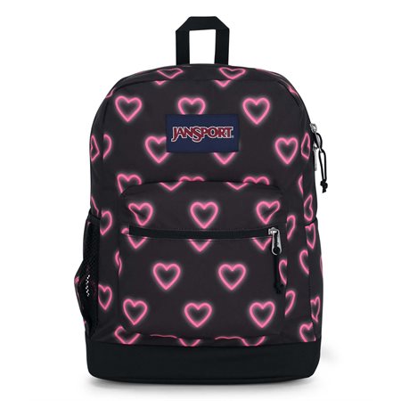 SAC DOS JANSPORT CROSS TOWN+ HAPPY HEARTS BLACK