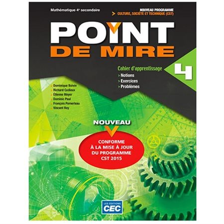 Point de mire 4e secondaire - Cahier d'apprentissage CST, version papier + num.