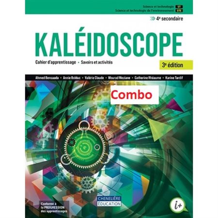 Kaleidoscope ST-STE 3e éd. 4e secondaire  Version papier et num.+ aide-mémoire + act. int. 1an