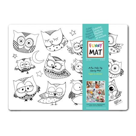 Coloring Placemat – Owls