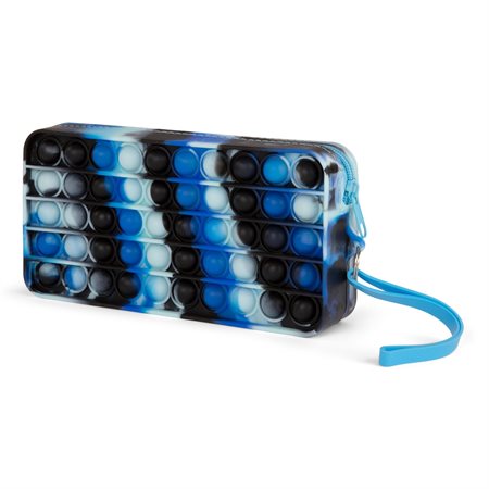 Étui à crayon en silicone - Bleu marbre