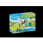 CAVALIERE AVEC PONEY GRIS
