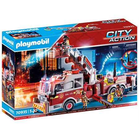 CAMION DE POMPIERS AVEC ECHELLE