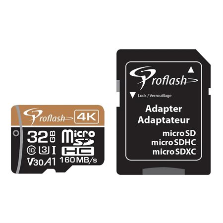 Carte mémoire ProFlash MicroSDXC 64 Go – 4K Ultra HD