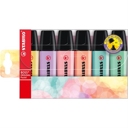 Stabilo Boss Highlighter - Set of 6 - Pastel Colors