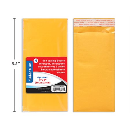 Enveloppes à bulle tirez et collez
