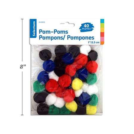 Pompons - Gros - Couleurs assorties