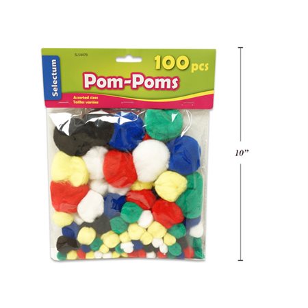 Pompons - Grandeurs et couleurs assorties