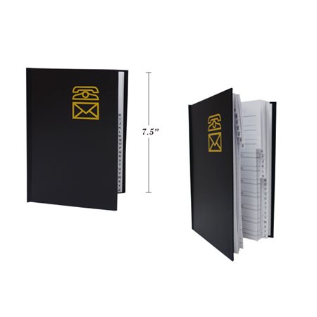Carnet d'adresses rigide - noir