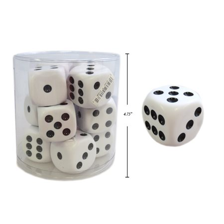 Dés à jouer jumbo - blanc