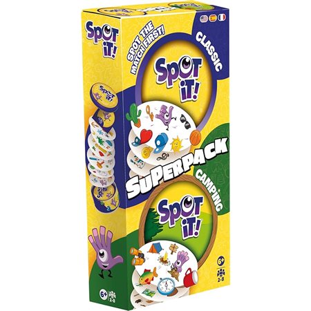 SPOT IT! DOBBLE  SUPER PACK CLASSIQUE+CAMPING