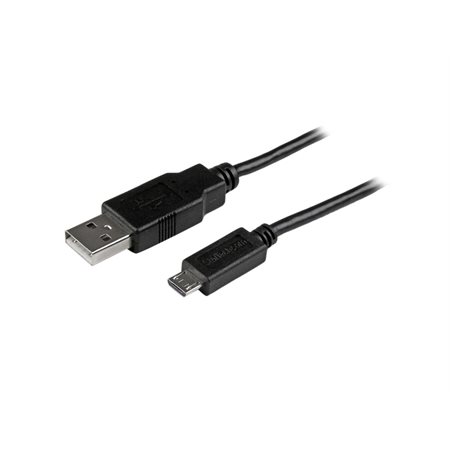 CABLE MICRO USB B A USB A 3 PIEDS