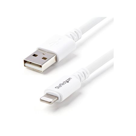 CABLE LIGHTNING A USB BLANC 10 PIEDS