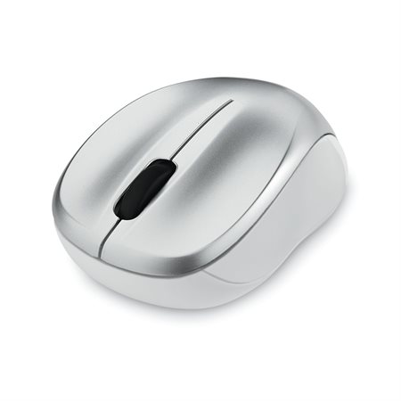 Souris sans fil silencieuse à LED bleue – argent
