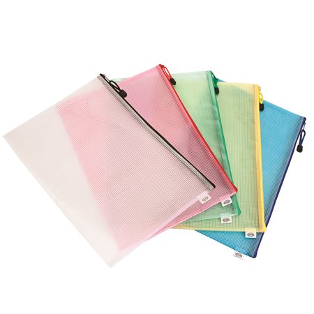 Plastic Envelope with Zipper Closure – Assorted Colors
