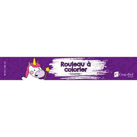 Rouleau à colorier : Licorne