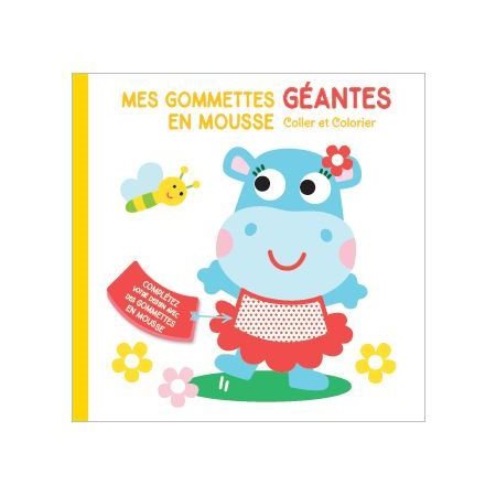 Mes gommettes géantes en mousse Hippopotame