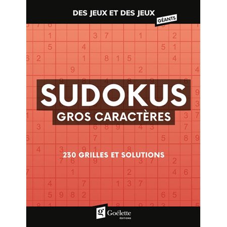 Sudokus gros caractères