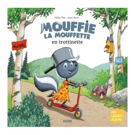 Mouffie la mouffette en trottinette