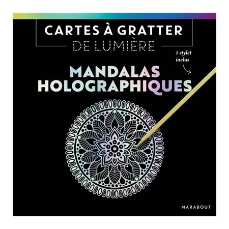 Cartes à gratter de lumière Mandalas holographiques