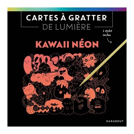 Cartes à gratter de lumière Kawaii neon