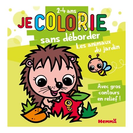 Je colorie sans déborder les animaux du jardin (2-4 ans)