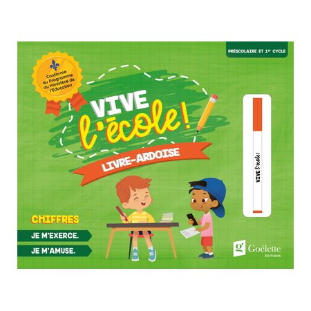 Vive l'école ! - Livre-ardoise - Chiffres